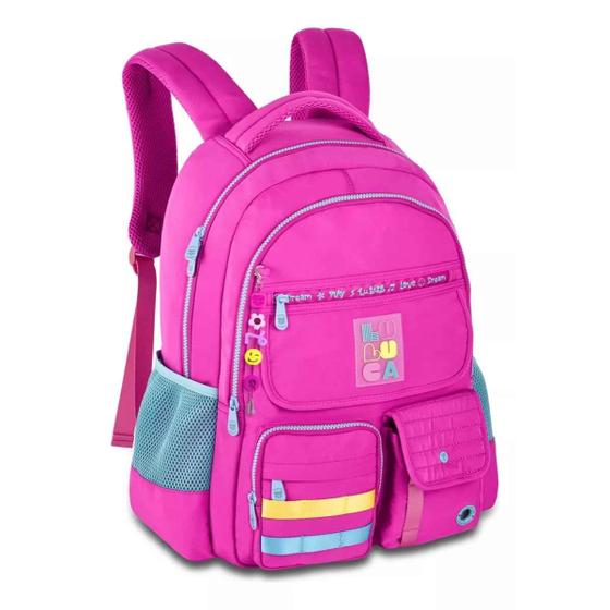 Imagem de Mochila De Costas Luluca Original Clio LU24600, Chaveiro, Bolso Antifurto, Compartimento Notebook Tablet