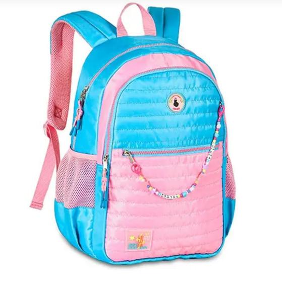 Mochila De Costas Luluca Rosa e Azul - CLIO - Mochilas - Magazine Luiza