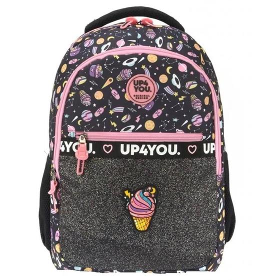 Imagem de Mochila de Costas Luxcel Up4You Unicórnio Preto