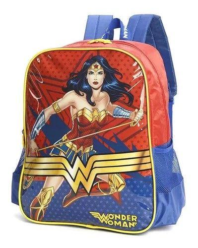 Imagem de MOCHILA DE COSTAS MULHER MARAVILHA IS34321WWVM vermelho com azul
