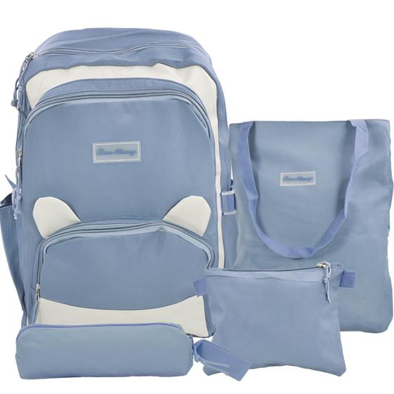 Imagem de Mochila De Costas Multifuncional Reforçada Trabalho Escola Faculdade Bolso Fashion Estilo Resistente Personalizada