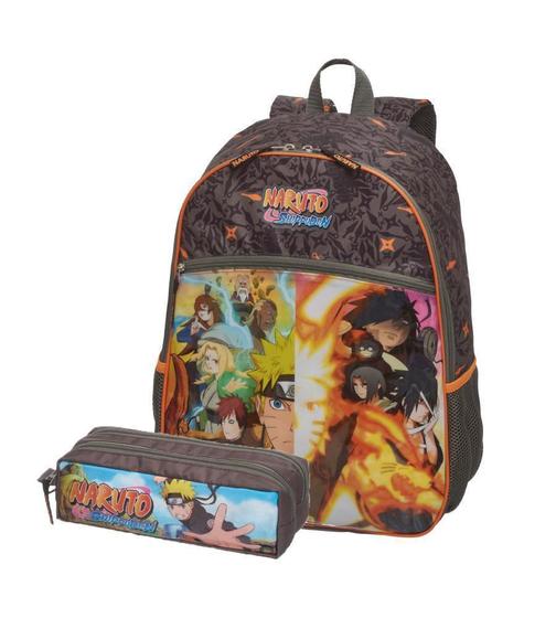 Imagem de Mochila De Costas Naruto Shippuden Escolar E Estojo Infantil