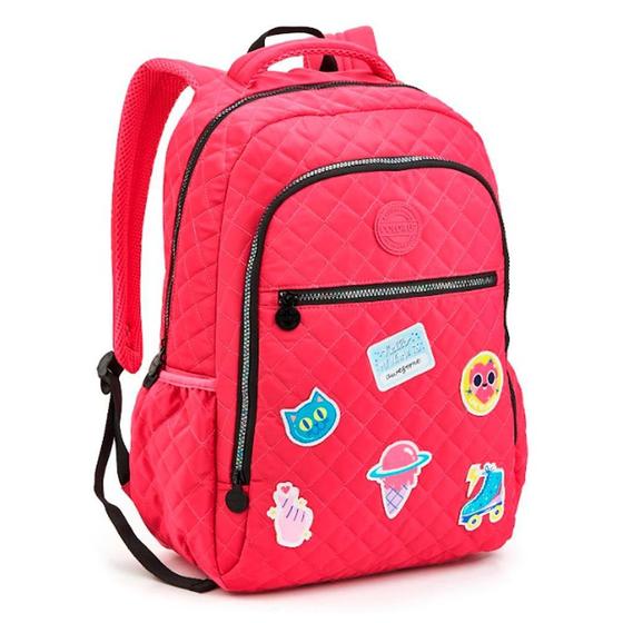 Imagem de Mochila De Costas Rosa Awesome Colorup Escolar - Seanite