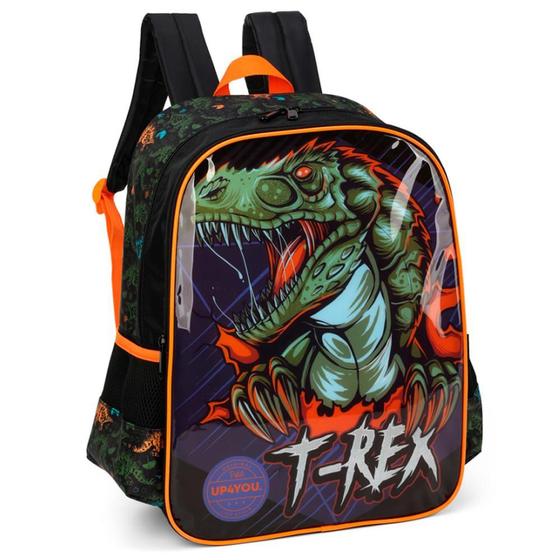 Imagem de Mochila De Costas T-Rex Up4You Preto Escolar - Luxcel