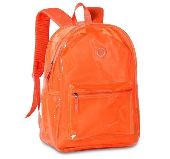 Imagem de Mochila de Costas Transparente Neon com 42CM - Clio Ref CG3412