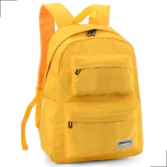 Imagem de Mochila de Costas UP4YOU Monocromático Juvenil Escolar Masculino Feminino Passeio Viagens Cores