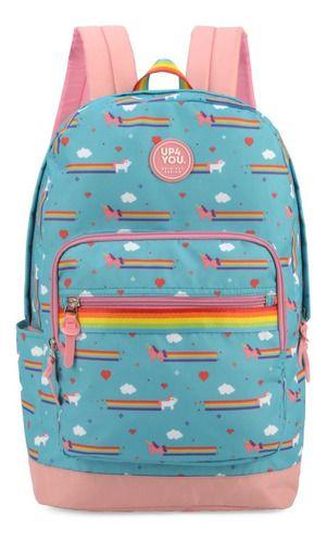 Imagem de Mochila De Costas Up4you Unicórnio Arco Íris 