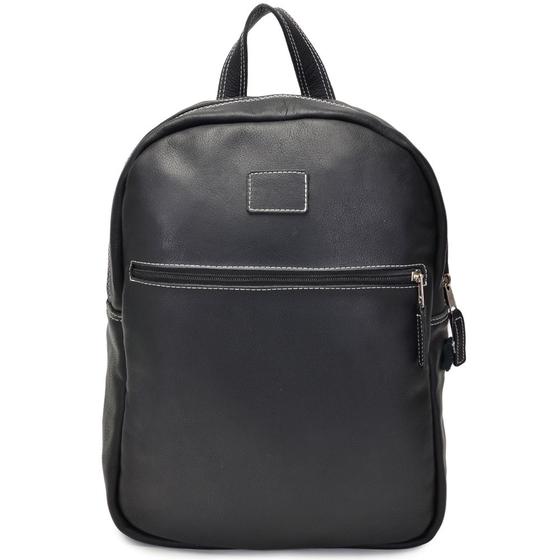 Imagem de Mochila de Couro para Notebook com Divisao Forrada preto 