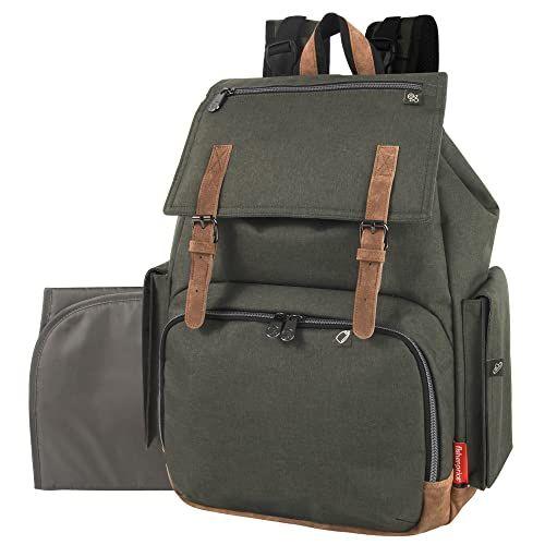 Imagem de Mochila de fraldas verde Fast Finder Hunter com portátil