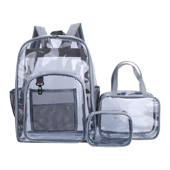 Imagem de Mochila de Laptop de 15,6 Polegadas - PVC Transparente e à Prova d'Água