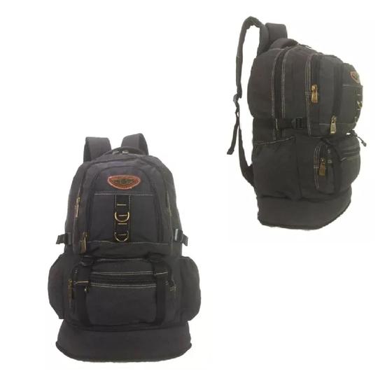 Imagem de Mochila de Lona Keuven Para Viagem Trilha Camping Bolsa Espaçosa Diversos Compartimentos