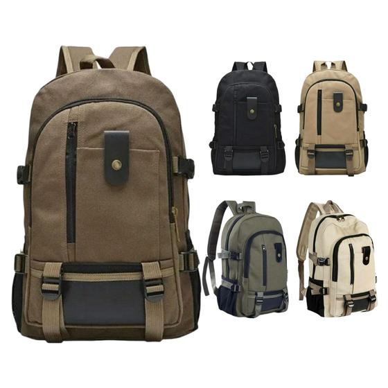 Mochila de Lona Unissex Casual QL096 Menor preço em Mochila de Lona Unissex Casual QL096