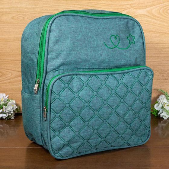 Imagem de Mochila de Maternidade Com Bolso Matelasse Verde