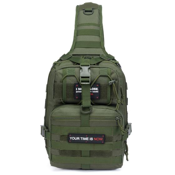 Imagem de Mochila De Ombro Transversal Militar Saco Tático Reforçado