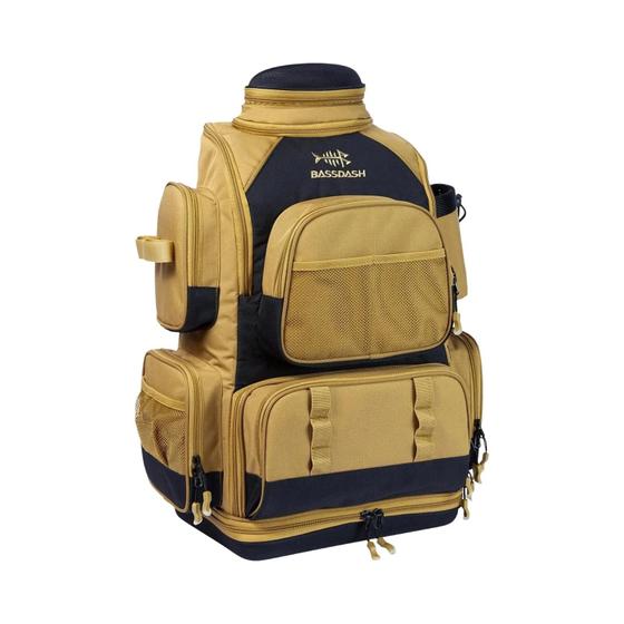 Imagem de Mochila de Pesca Bassdash - Multifuncional, Leve e Tática com Caixa de Iscas e Capa de Chuva