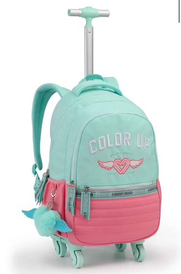 Imagem de Mochila De Roda 18" Color Up  360º Feminina Escolar Passeio