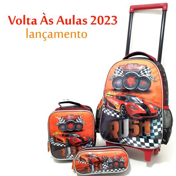 Imagem de Mochila De Roda Kit + Lancheira + Estojo Rush DL1383