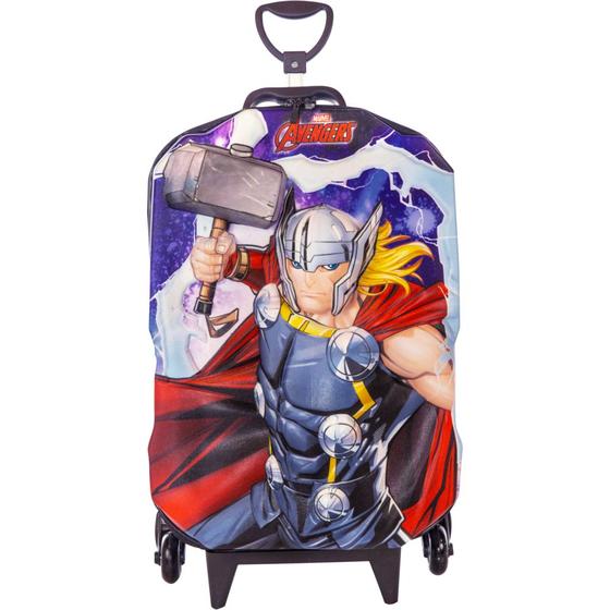 Imagem de Mochila de Rodas Carrinho Escolar Thor Infantil 3D Meninos