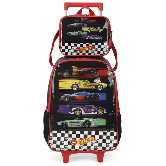 Imagem de Mochila de Rodas e Lancheira Luxcel Hot Wheels IC39142HW-PT