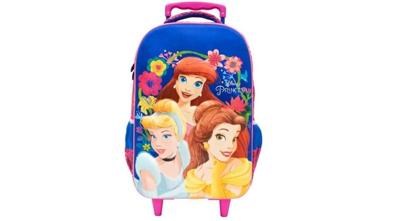 Imagem de Mochila De Rodas Escolar Princesas Disney 3D Original