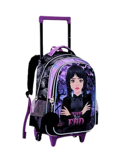 Imagem de Mochila De Rodas Escolar Wandinha Original Roxo DL1565