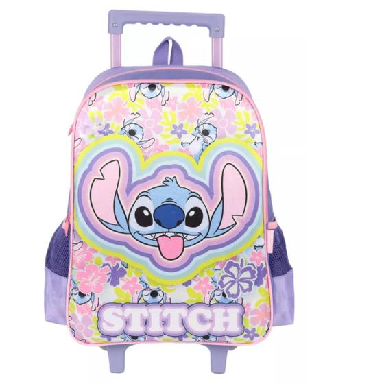 Imagem de Mochila De Rodinha Carrinho Escolar Stitch Original