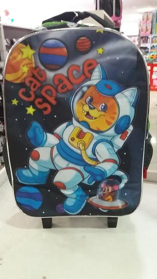 Imagem de Mochila de Rodinha - Cat Space - Estojo e Lancheira Térmica