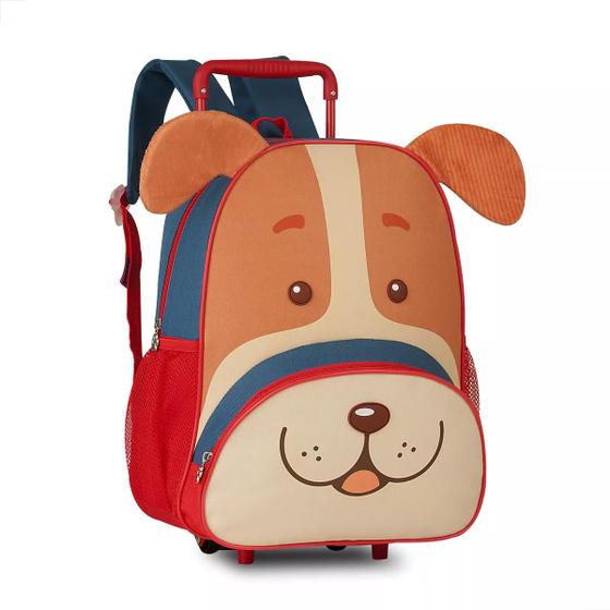 Imagem de Mochila De Rodinha Escolar 38cm Infantil Cachorrinho Clio Pets