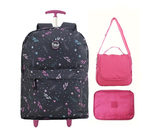 Imagem de Mochila de Rodinha Feminina Boa Qualidade + Kit Completo