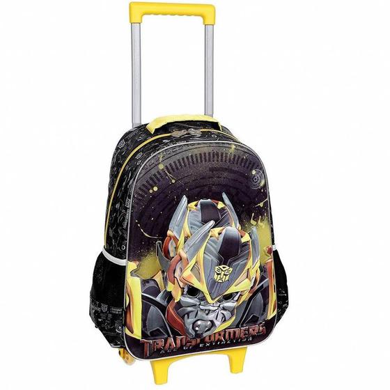 Mochila de Rodinha Grande Transformers Battle Bumblebee Pacific Mochila Bolsa Escolar Magazine Luiza