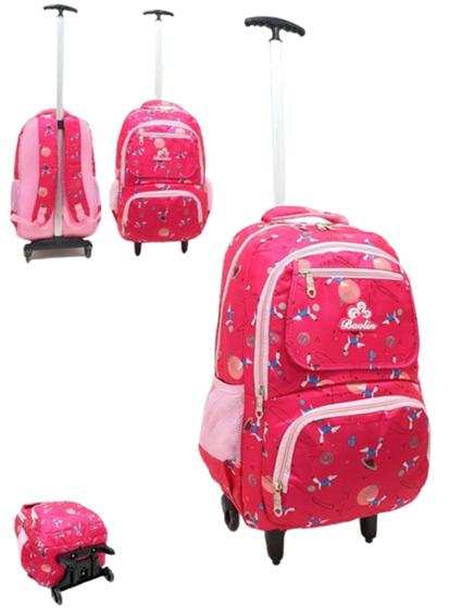 Imagem de Mochila De Rodinha Juvenil Feminina Escolar Viagem