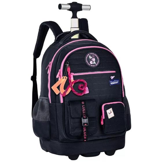 Mochila de Rodinha Luluca Preta Clio Style LU24634 - Mochilas ...