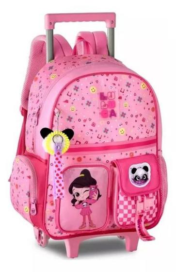 Imagem de Mochila de Rodinha Luluca Youtuber Oficial Escolar Infantil Feminina Com Chaveiro Clio Style Escolar