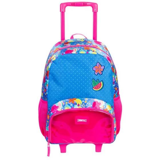 Imagem de Mochila de Rodinha Sestini M Plus Floral Colorido 065963-00 - Volta às Aulas 