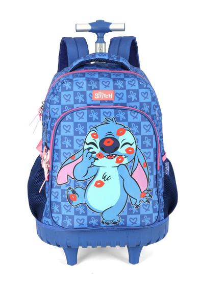 Imagem de Mochila De Rodinha Stitch Angel Disney Reforçada Feminino Fashion