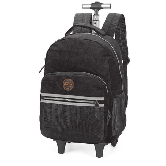 Imagem de Mochila De Rodinha Up4You Crinkle Com Alça 51424 Preta - Luxcel