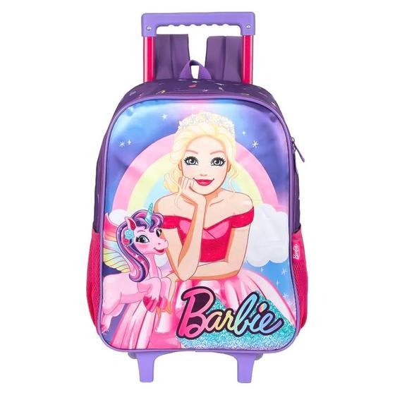 Imagem de Mochila De Rodinhas 2 em 1 Escolar Infantil Barbie Desenho