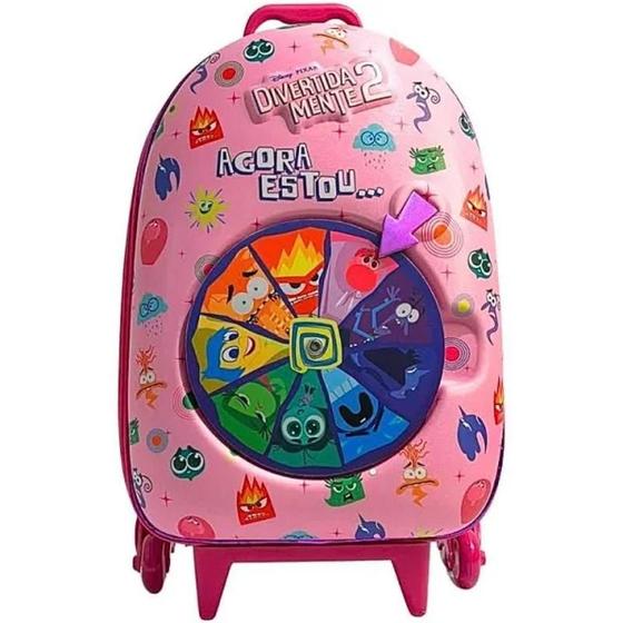 Imagem de Mochila De Rodinhas 3D Maxtoy Divertidamente Roleta Rosa