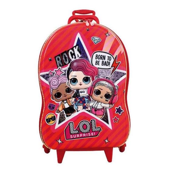 Imagem de Mochila de Rodinhas 3D Maxtoy Lol MC Vermelho