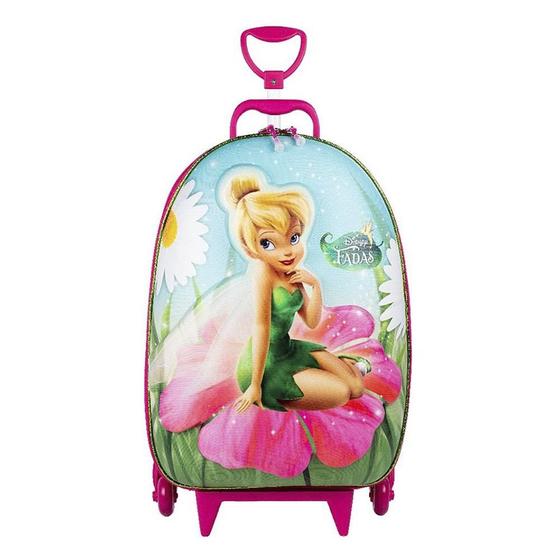 Imagem de Mochila de Rodinhas 3D Sininho Maxtoy Rosa