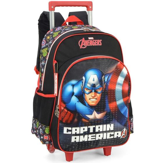 Imagem de Mochila de Rodinhas Com Alça Luxcel Avengers Preto