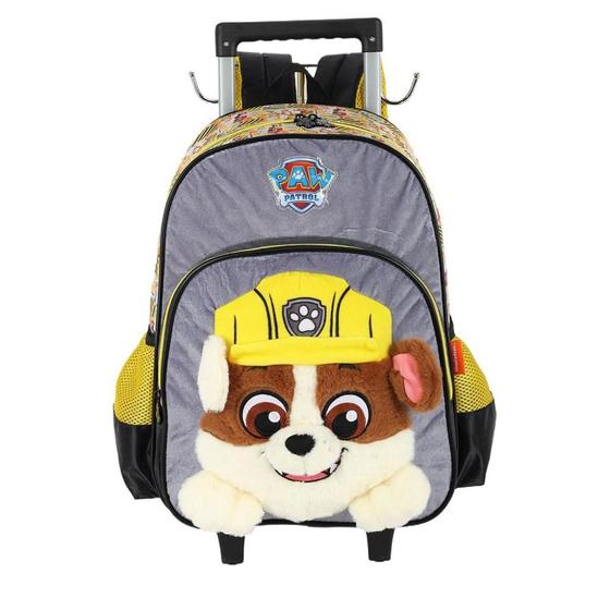 Imagem de Mochila de Rodinhas Com Alça Luxcel Patrulha Canina Amarelo