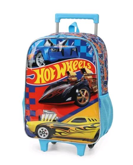 Imagem de Mochila De Rodinhas Com Alças Hot Wheels Luxcel Azul