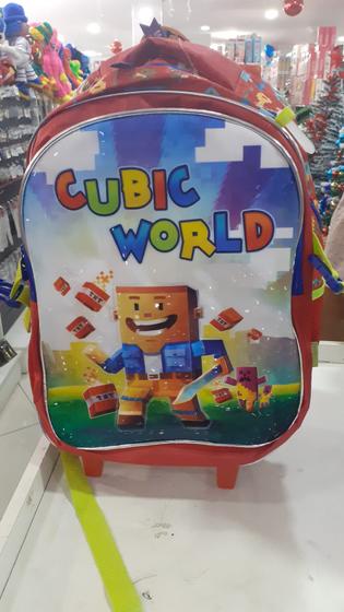 Imagem de Mochila de Rodinhas - Cubic World - C/ Lancheira e Estojo