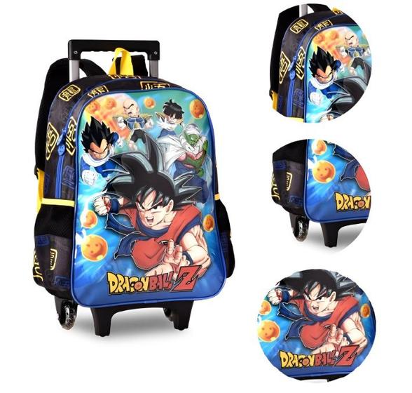 Imagem de Mochila de Rodinhas Dragon Ball Z Material Escolar Infantil