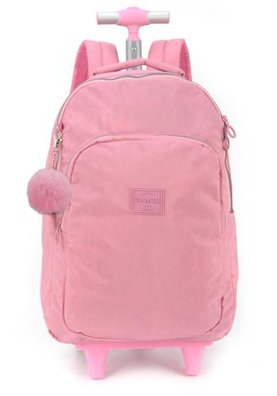 Mochila De Rodinhas Escolar Infantil Crinkle Up4You Pom Pom Menor preço em Mochila De Rodinhas Escolar Infantil Crinkle Up4You Pom Pom