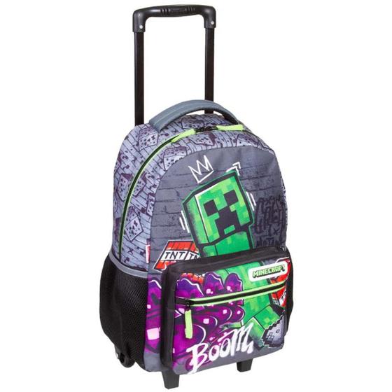 Mochila De Rodinhas Escolar Infantil Grande Minecraft Spray Oficial Sestini Menor preço em Mochila De Rodinhas Escolar Infantil Grande Minecraft Spray Oficial Sestini