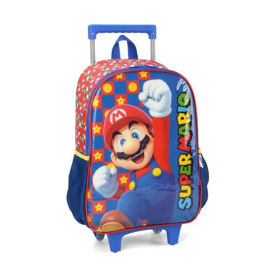 Imagem de Mochila De Rodinhas Escolar Infantil Super Mario Luxcel