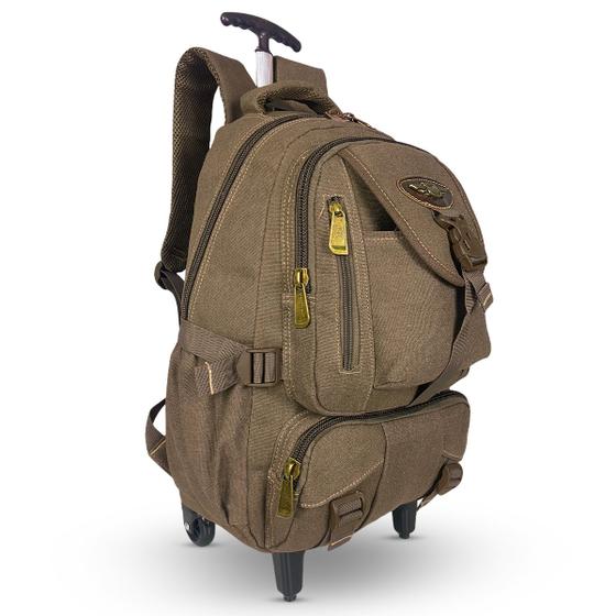 Mochila De Rodinhas Escolar Reforçada De Lona Lançamento Menor preço em Mochila De Rodinhas Escolar Reforçada De Lona Lançamento