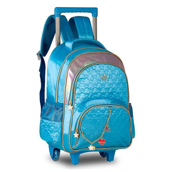 Imagem de Mochila de Rodinhas Escolar Sweet Queen Azul - Clio